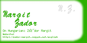 margit zador business card